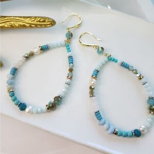 New! FP Avril Stone Dangle Earrings